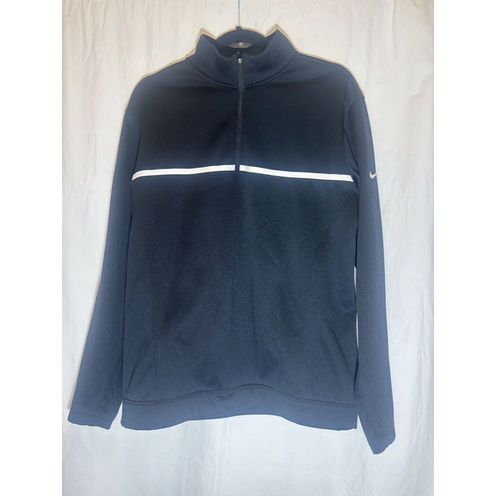 Nike Golf Therma-Fit‎ Half Zip Pullover Black Mens  Medium F2